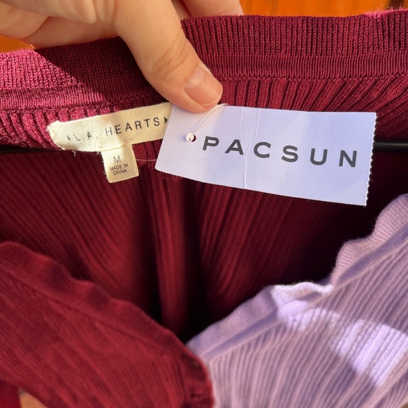 Pacsun/L.A. Hearts colorblock long sleeve crop top - Picture 4 of 5
